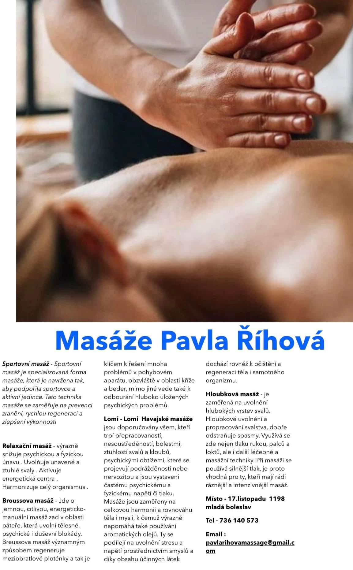 Masáže Pavla Říhová - obrázek 5