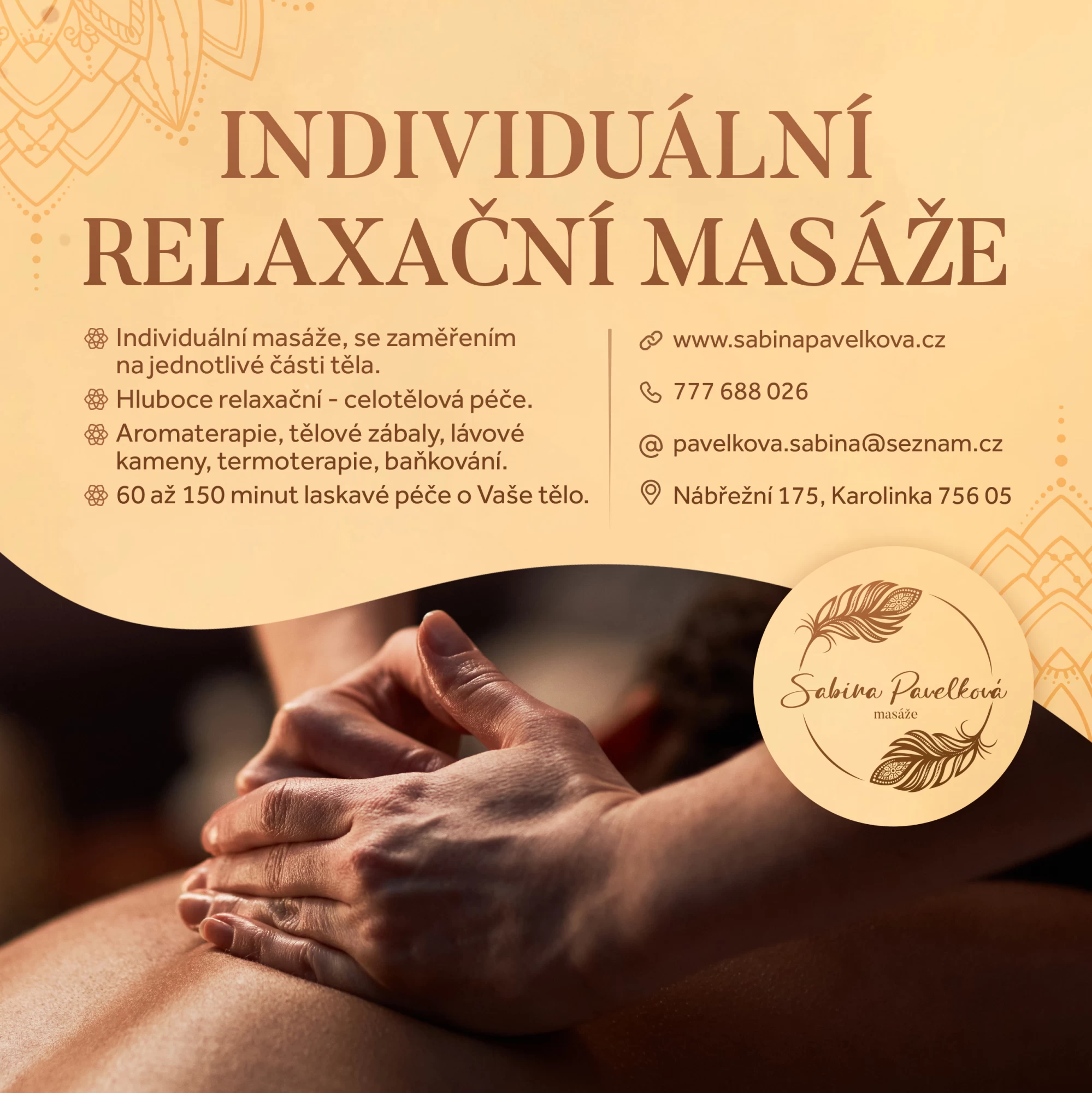 Relaxační masáže - Sabina Pavelková - obrázek 2